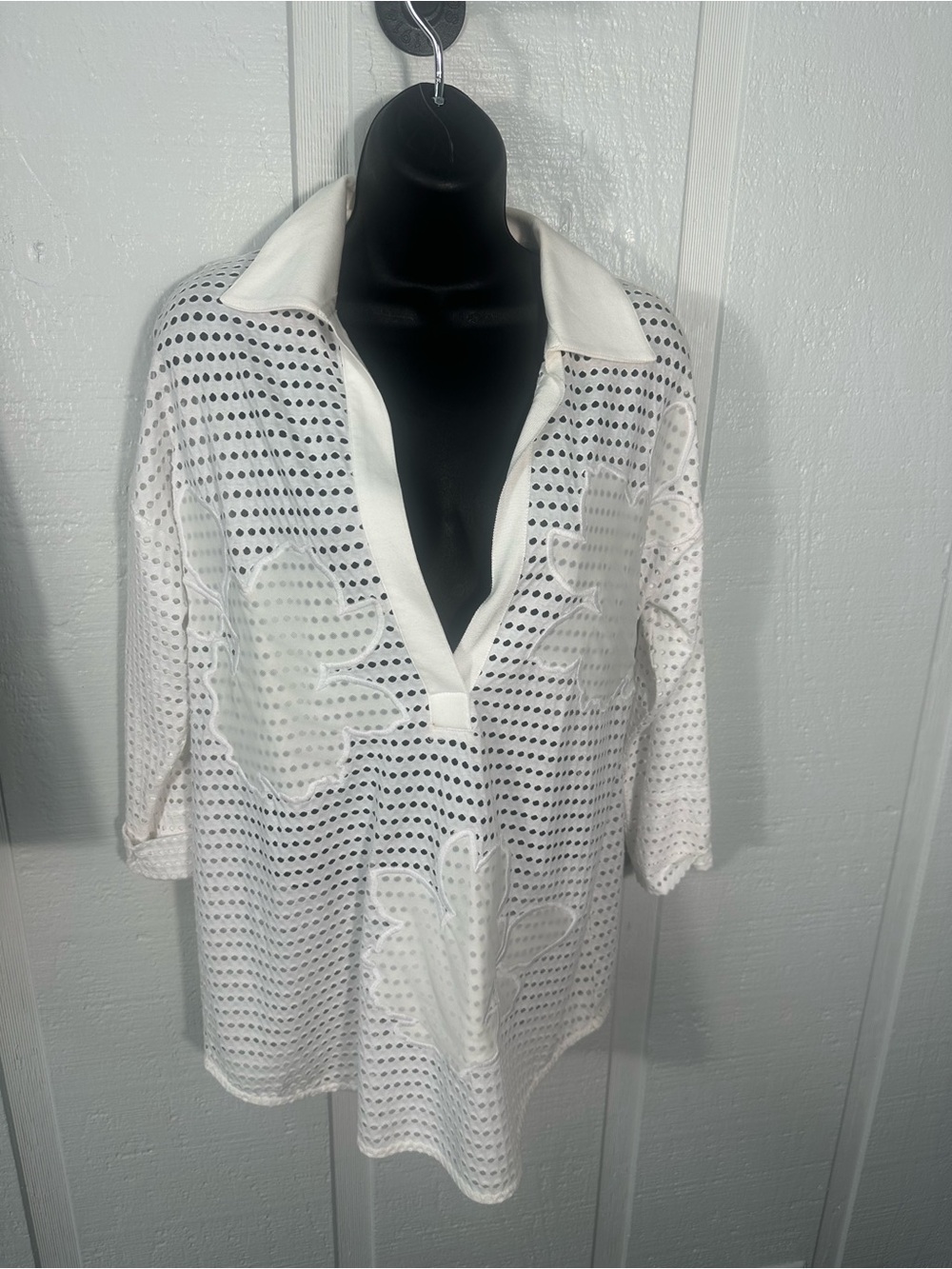 Joan Vass White Swim Cover Size 0 EUC